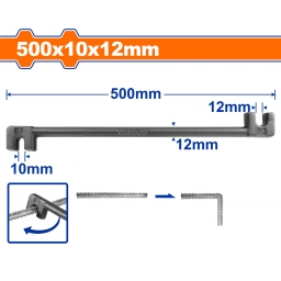 GRINFA BARRA DOBLADORA DE METAL 10X12MM 500MM WQB3350