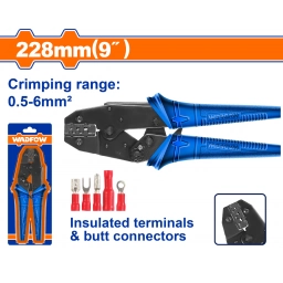 PINZA CRIMPEADORA TERMINALES AISLADOS 0.5-6MM2 9" 228MM WCP3609