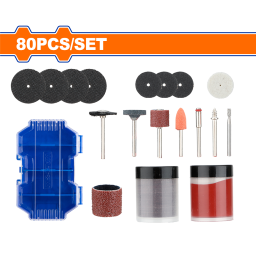 SET X 80 PCS ACCESORIO MINI TORNO 18 WRR7080 WADFOW