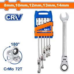 SET X 5 LLAVE COMBINADA C CRIQUE CABEZA MOVIL WSP5205 WADFOW
