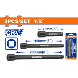 SET X 3 BARRA DE EXTENSION DADO IMPACTO 1/2" WADFOW WMS7403