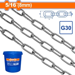 CADENA PATENTE G30 ESLABON SOLDADO 8MM 5/16" X 21MT WADFOW WTLT1B08
