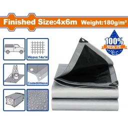 LONA USO RUDO REFORZADA 4X6MT 180GM2 WADFOW WTQ8846