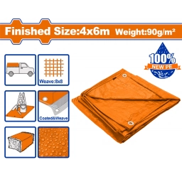 LONA NARANJA 4X6MT 90GM2 IMPERMEABLE WADFOW WTQ0946