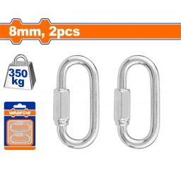 MOSQUETON 8MM X2 UNIDADES CON ROSCA 200KG WADFOW WQL1K02