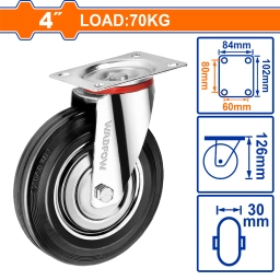 RUEDA METALGOMA GIRATORIA 4 WADFOW WJL3342