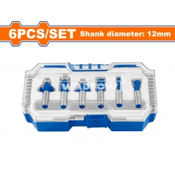 SET X 6 FRESAS 12MM PARA ROUTER WADFOW WRKSR0112