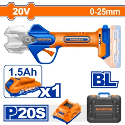 TIJERA DE PODA A BATERIA 20V P20S 0-25MM WADFOW  CON WJFPB25 CARG CON BAT + VALIJA