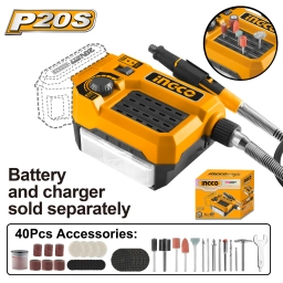 MINI TORNO A BATERIA 20V P20S INALAMBRICO C ACCESORIOS SIN BAT SIN CARG INGCO CMGLI2001