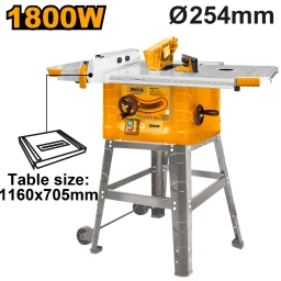 SIERRA DE MESA 1800W 254MM 10" MESA 1160X705MM INGCO TS180028
