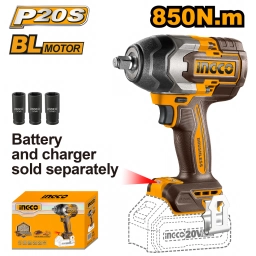 LLAVE DE IMPACTO A BATERIA 850NM 20V P20S BL SIN BAT SIN CARG INGCO CIWLI20851