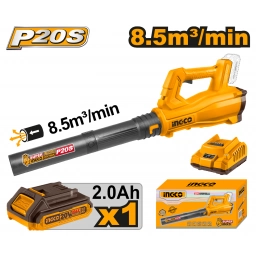 SOPLADORA A BATERIA 20V P20S 8.5 M3MIN CON BAT CON CARGADOR INGCO CABLI203235
