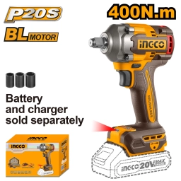 LLAVE DE IMPACTO A BATERIA 400NM 20V P20S SIN BAT SIN CARG INGCO CIWLI20401