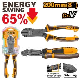 PINZA ALICATE UNIVERSAL 8" 200M CR-V ENERGY SAVING INGCO HCDCP58200