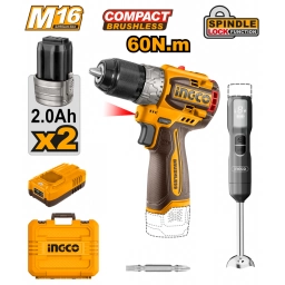 COMBO ATORNILLADOR 16V BATERIA + MIXER + VALIJA BAT Y CARGADOR INGCO CKLI1628