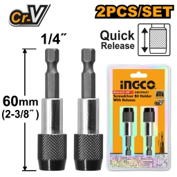 SET X 2 ADAPTADORES 1/4 P ATORNILLADOR CR-V + ALUM INGCO ABH20601