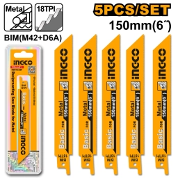 SET X 5 SIERRAS PARA SIERRA SABLE 6" 150MM INGCO RSB922EF