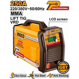 SOLDADORA INVERTER MMA TIG 250A LED DISPLAY INGCO ING-MMA25079