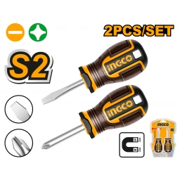 SET X 2 DESTORNILLADORES ENANO PALETA/PHILLIPS S2 INGCO HKSDS2228