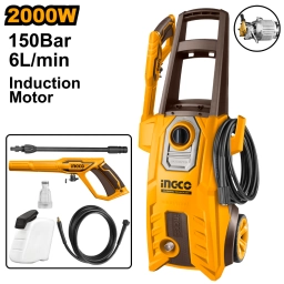 HIDROLAVADORA 150BAR 2000W MOTOR INDUCCION INGCO HPWR20008