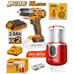 SUPER COMBO ATORNILLADOR 20V + CEPILLOS+ MOLINILLO CAFE COSLI23064