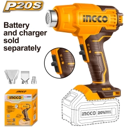 PISTOLA DE CALOR A BATERIA 20V P20S 550ºC C/ACCESORIOS HGLI2002