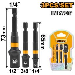 ADAPTADOR DADOS ENCASTRE 1/4 MAGNETICO 1/4", 3/8", 1/2" INGCO AMN365A01