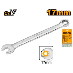LLAVE COMBINADA BOCA Y ESTRIADA 17 MM CR-V INGCO HCSPA171