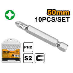 SET X 10 PUNTA ATORNILLADOR PHILLIPS PH2 50MM INGCO SDB11PH223