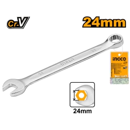 LLAVE COMBINADA BOCA Y ESTRIADA 24 MM CR-V INGCO HCSPA241