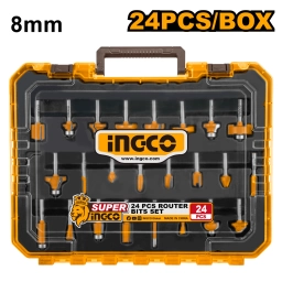 SET X 24 FRESAS 8MM P ROUTER FRESADORA INGCO AKRT24082