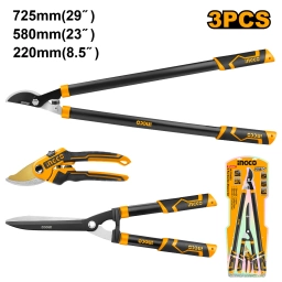 SET X 3 TIJERAS DE PODA JARDIN INGCO HLT76033
