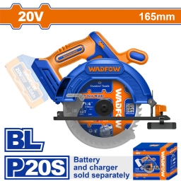 SIERRA CIRCULAR A BATERIA 20V 165MM P20S BRUSHLESS WADFOW SIN BAT SIN CARG WLWP5520