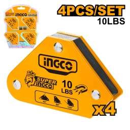 SET X4 ESCUADRAS MAGNETICAS INGCO AMWH4001