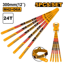 SET X 5 SIERRAS 12 24 DIENTES INGCO HSBKT12245
