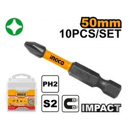 SET PUNTAS IMPACTO PH2 50MM 10PCS INGCO SDBIM11PH223
