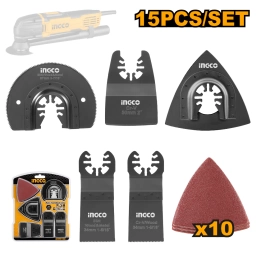 SET 15 REPUESTOS PARA MULTI HERRAMIENTA RENOVATOR INGCO AKTMT1502 300W