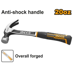 MARTILLO UÑA 560GR INDUSTRIAL MANGO ANTISHOCK INGCO HCH0820