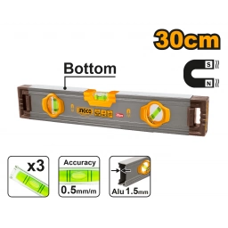 NIVEL IMANTADO 30CM ALUMINIO INGCO HSL38030M