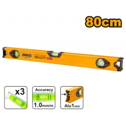NIVEL ALUMINIO (80CM) INGCO HSL18080 AMARRILO
