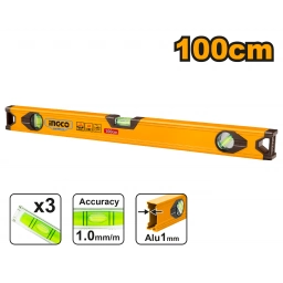 NIVEL ALUMINIO (100CM) INGCO HSL18100 AMARRILO