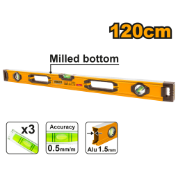 NIVEL ALUMINIO (120CM) INGCO HSL08120 INDUSTRIAL