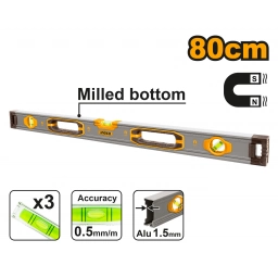 NIVEL IMANTADO ALUMINIO 80CM INGCO HSL38080M
