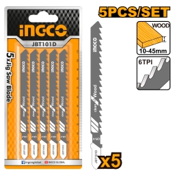 SET DE 5PCS HOJAS SIERRA CALADORA PARA MADERA 74MM - CORTE LIMPIO - JSBT101D INGCO