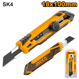 TRINCHETA 18 MM INGCO HKNS16618 CON 1 HOJA MATERIAL SK5 SOFT GRIP