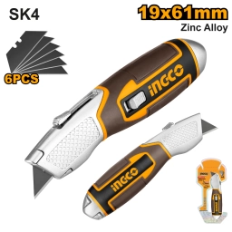 TRINCHETA SK5 C/ 6 HOJAS INGCO HUK618