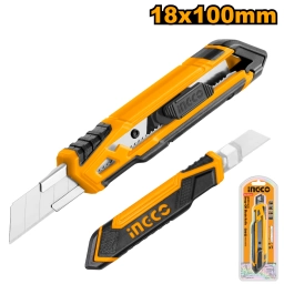 TRINCHETA 18 MM INGCO HKNS16518 CON 1 HOJA MATERIAL SK5 SOFT GRIP