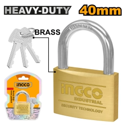CANDADO BRONCE 40MM INGCO 3 LLAVES DBPL0402
