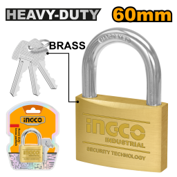 CANDADO BRONCE 60MM INGCO 3 LLAVES DBPL0602