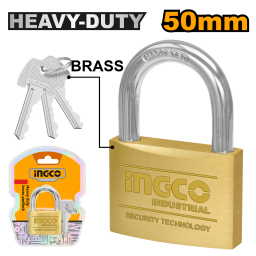 CANDADO BRONCE 50MM INGCO 3 LLAVES DBPL0502